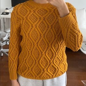 Zara Mustard Yellow Knit Sweater